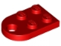 Platte mit Loch 3176 rot 2 x 3