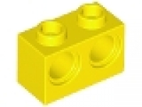 Technikstein 1 x 2 mit 2 Löcher 32000 gelb