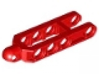 Technic, Steering Arm 6.5 x 2 with Tow Ball Socket Rounded, Chamfered, rot
