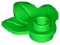 LEGO Plant Plate, Round 1 x 1 with 3 Leaves, hellgrün