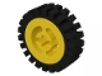 Reifen (klein) mit Felge (groß) gelb 3482c01