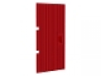 Holztür mit senkrechten Rillen 1x4x6 rot