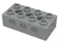 Lego Technik- Lochstein 2 x 4 altes hellgrau 3709a