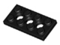 Lego Lochplatten 2x4 schwarz