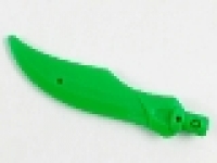 Minifigure, Weapon Sword Curved Blade with Bar, hellgrün