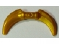 Minifigure, Weapon Hook with Double Blades, pearl gold