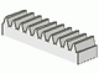 Lego Zahnstangengetriebe 3743 weiss 1 x 4