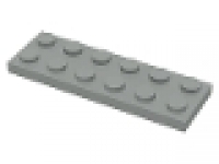 Lego Platten 2x6 altes hellgrau