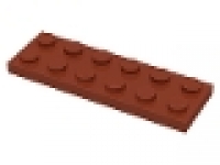 Lego Platten 2x6 rotbraun 3795