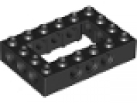 Lego Technik Lochbalkenrahmen schwarz 4 x 6