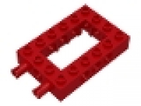 LEGO Technik Lochbalkenrahmen rot 4 x 6 mit seitlichen Pins