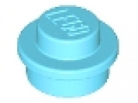 Rundplatte 1 x 1 x 0.33 mittelazure 4073