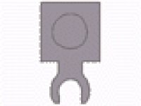 Platte mit vertikal Clip 4085a altes hellgrau