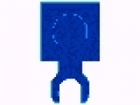 Platte mit vertikal Clip 4085a blau