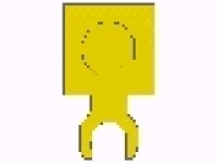 Platte mit vertikal Clip 4085a gelb