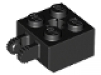 Lego Gelenkstein (Mutter) 2x2x1 mit Achsloch schwarz