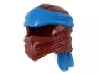 Minifigure, Headgear Ninjago Wrap Type 4 with Molded Dark Azure Headband Pattern