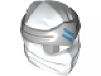 Minifigure, Headgear Ninjago Wrap Type 4 with Molded Light Bluish Gray Headband and Printed Dark Azure Ninjago Logogram 'Z' Pattern