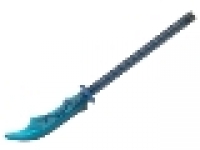 Minifigure, Weapon Naginata with Marbled Trans-Light Blue Pattern, pearl dunkelgrau