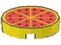Lego Rundfliese 2 x 2 gelb Pizza 4150p02