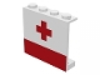 Rotes Kreuz mit rotem Balken weiß