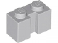 Lego Stein mit Nut für Rolltor neues hellgrau 4216