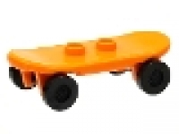 Lego Skateboard orange mit schwarzen Rädern, 42511c01