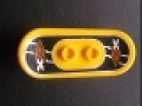 Lego Skateboard gelb mit schwarzen Rädern, 42511pb03