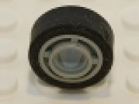 Wheel 11mm D. x 8mm with Center Groove with Black Tire 14mm D. x 6mm Solid Smooth (42610 / 50945)