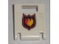 Klappe für Box mit Feuerwehr Logo 2x2x0.33 weiß