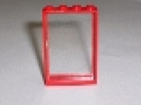 Fenster 1x4x5 rot mit Glas tr klar