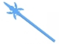 Speer mit 4 seitlichen Spitzen mittelblau 43899