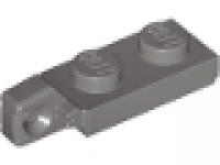 Lego Raster- Scharnier Platte 1 x 2 mit 1 Finger am Ende 44301 altes dunkelgrau