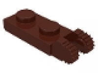 Lego Raster- Scharnier Platte 1 x 2 mit 2 Fingern am Ende 44302 altes braun