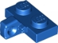 Lego Raster- Scharnier Platte 1 x 2 mit 1 Finger am Ende 44567, blau