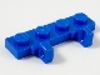 Lego Raster- Scharnier Platte 1x4 mit 2 Finger am Ende 44568 blau