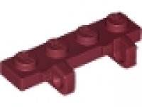Lego Raster- Scharnier Platte 1x4 mit 2 Finger am Ende 44568 dunkelrot