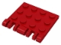 Lego Raster- Scharnier Platte 3 x 4 mit 2 Finger am Ende 44570 rot