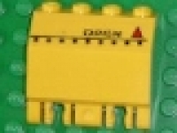 Paneel mit Scharnier 2x4x3.33 gelb mit Aufkleber 44572pb003