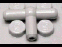 Lego Technic Pneumatik Schlauch T-Stück altes hellgrau