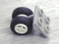 Flugzeug-Radplatte  2x2x0.5  4870c02, 2 weiße Räder
