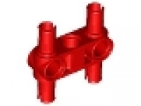 Lego Technic, Pin Connector Perpendicular 3L with 4 Pins, rot