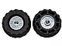 Wheel 18mm D. x 14mm with Pin Hole, Fake Bolts and Shallow Spokes with Black Tire 37 x 18R (55981 / 56891), neues hellgrau