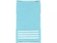 Glas  tr hellblau mit 4 weißen Streifen für Fenster 1 x 4 x 6