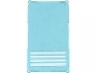 Fensterrahmen 1 x 6 x 4 blau und Glas tr hellblau unten 3 weiße Streifen