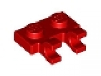 Platte 1 x 2  horizontale Clips  60470 rot, neu