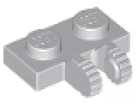 Lego Raster- Scharnier Platte 1 x 2 mit 2 Fingern am Ende 60471  neues hellgrau