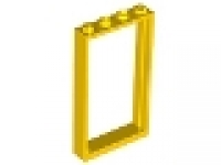 Türrahmen gelb 1x4x6 mit Glastür in tr klar