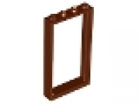 Türrahmen rotbraun 1x4x6 mit Glastür in tr klar mit Aufkleber, siehe Bilder