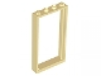 Türrahmen mit Glastür 1 x 4 x 6, tan